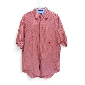 Tommy-hilfiger Men's Red and Pink Shirt